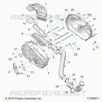 DRIVE TRAIN, CLUTCH COVER AND DUCTING