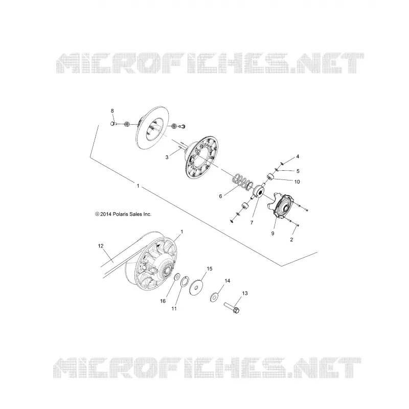 DRIVE TRAIN, SECONDARY CLUTCH