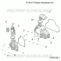 ENGINE, ALTERNATOR COVER HVAC