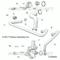 ENGINE, WATERPUMP AND BYPASS