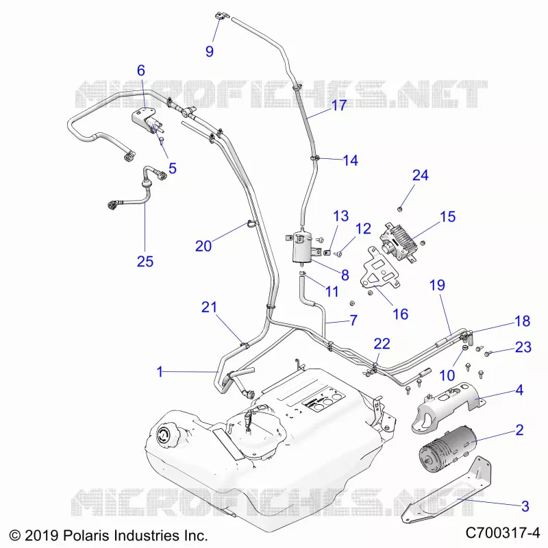 BODY, FUEL LINES, EVAP