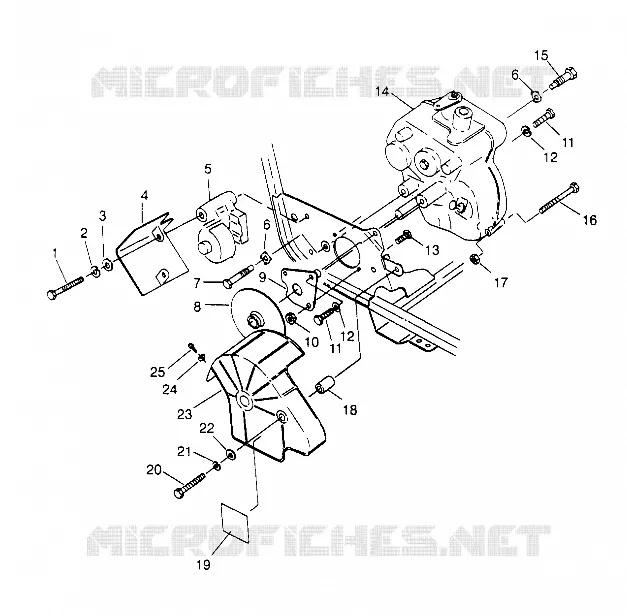 GEARCASE   BRAKE MOUNTING TRAIL BLAZER W957221 (4930363036B013)