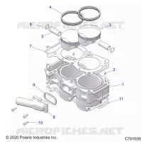 CYLINDER AND PISTON