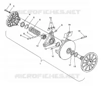 DRIVE CLUTCH ASSEMBLY WIDETRAK / 0932064 (4922982298023A)