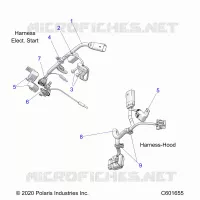 ELECTRICAL, WIRE HARNESS, HOOD, ELEC. START