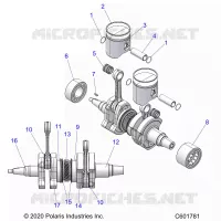 ENGINE, PISTON AND CRANKSHAFT