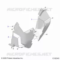 BODY, FRONT MUD GUARDS