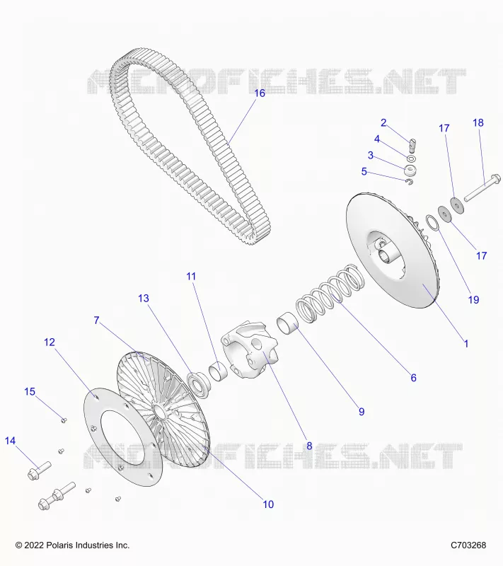 DRIVE TRAIN, SECONDARY CLUTCH/BELT