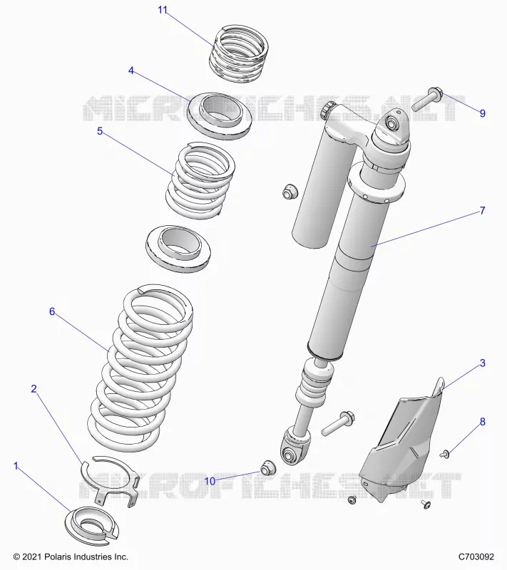 SUSPENSION, REAR SHOCK MOUNTING
