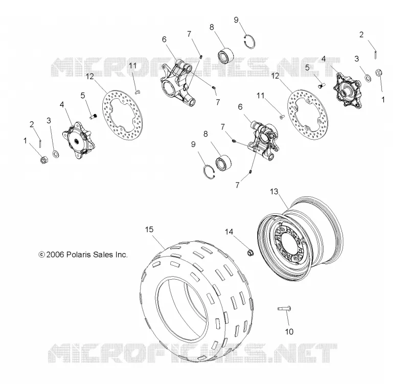 REAR WHEEL AND HUB, REAR