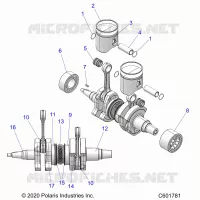 ENGINE, PISTON AND CRANKSHAFT