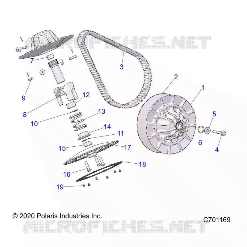 DRIVE TRAIN, SECONDARY CLUTCH