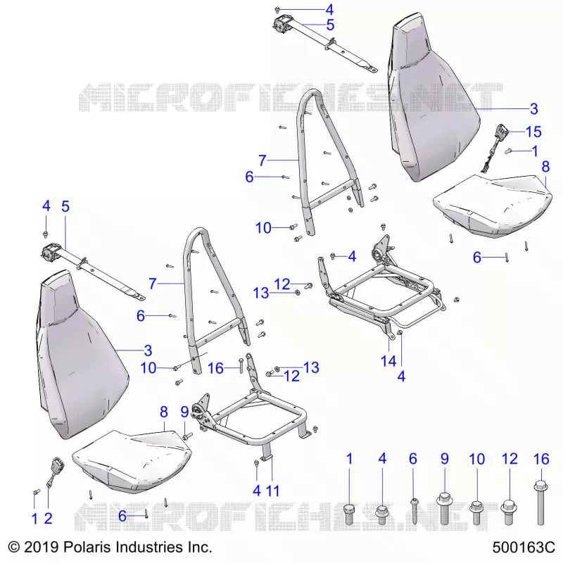 SEAT AND SEAT BELT MOUNTING