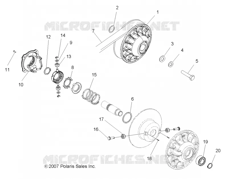 DRIVE TRAIN, SECONDARY CLUTCH
