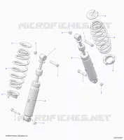REAR SUSPENSION SHOCK AND MOUNTING