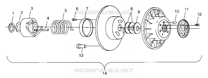 DRIVEN CLUTCH TRAIL TOURING 0982362 AND EUROPEAN TRAIL TOURING E982362 (4942314231C002)