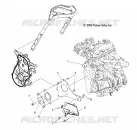 ENGINE, MOUNTING, RH AND FRONT