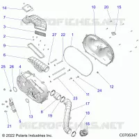 DRIVE TRAIN, CLUTCH COVER AND DUCTING