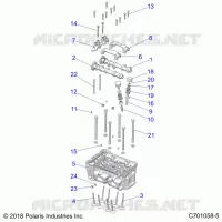 ENGINE, CYLINDER HEAD AND VALVES