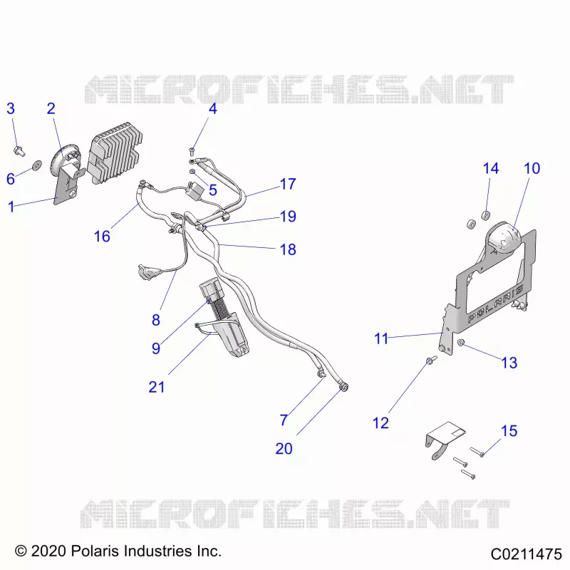 ELECTRICAL, HORN AND LICENSE PLATE BRACKET