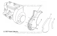 ENGINE, BLOWER HOUSING, FAN DUCT