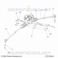 STEERING GEAR BOX W/EPS AND RELATED