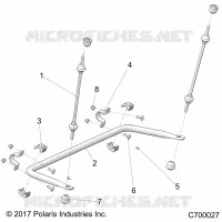 SUSPENSION, REAR STRUT STABILIZER 50S