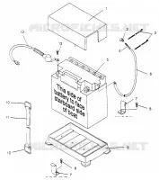 BATTERY BOX SLX 780 B964287 AND INTL. SLX 780 I964287 (4937443744B006)