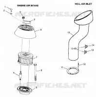 AIR INTAKE/HULL AIR INLET (SL700/DELUXE) SL 700 B974071 AND SL 700 D (4940874087B009)