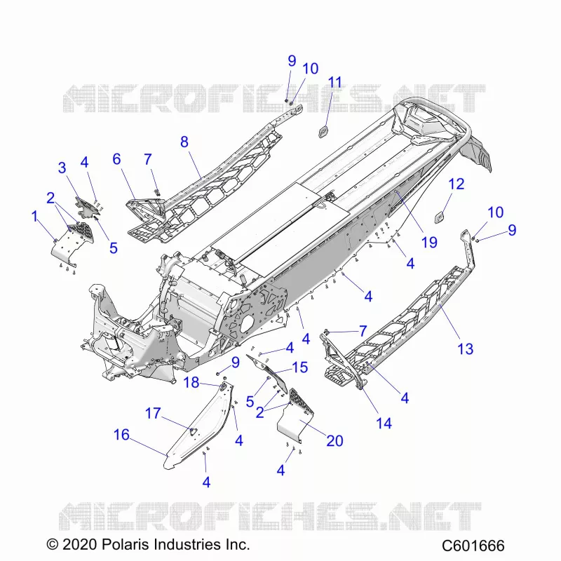 CHASSIS, CLUTCH GUARD, FOOTRESTS, AND RUNNINGBOARDS