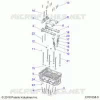 ENGINE, CYLINDER HEAD AND VALVES