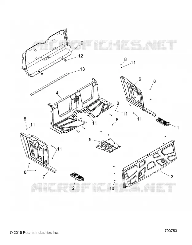 REAR BODYWORK FLOOR AND FENDERS