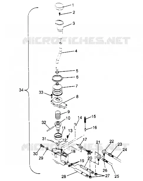 SHIFT LINKAGE ASSEMBLY 2X4 300 W947530 (4926742674C002)