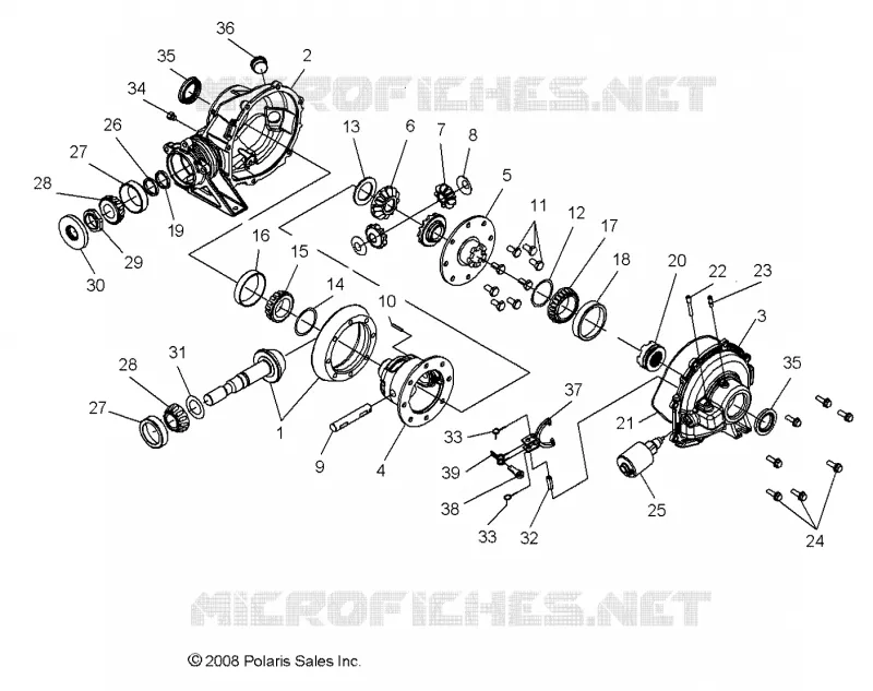 DRIVE TRAIN, REAR GEARCASE