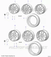 WHEELS, FRONT AND REAR (SL/SLR MODELS)