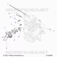 ENGINE, THROTTLE BODY AND FUEL RAIL