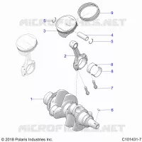 ENGINE, CRANKSHAFT AND PISTON