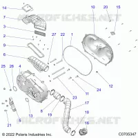 DRIVE TRAIN, CLUTCH COVER AND DUCTING