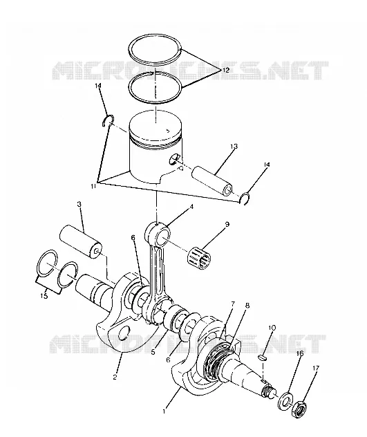 CRANKSHAFT AND PISTON ASSEMBLY BIG BOSS 4X6 (4919801980038A)