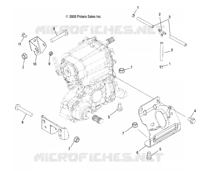 DRIVE TRAIN, MAIN GEARCASE MOUNTING
