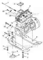 ENGINE MOUNTING SL 700 B974071, INTL. SL 700 I974071, SL 700 DELUXE B974072 (4940874087B003)