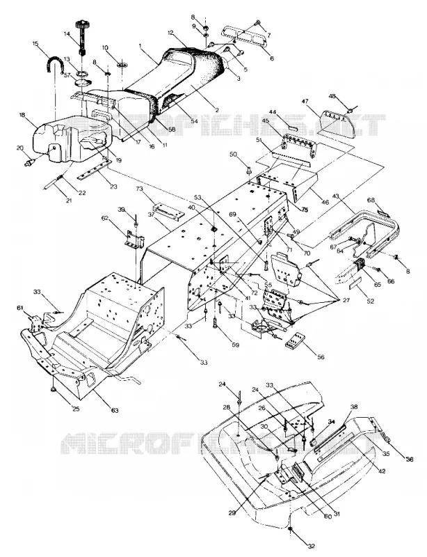 CHASSIS AND SEAT 650 UPDATD 2/90 (4916801680001A)