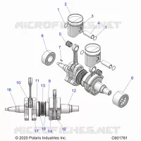 ENGINE, PISTON AND CRANKSHAFT