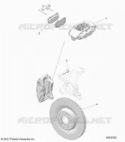 BRAKES, FRONT BRAKE CALIPER (R MODELS) BREMBO