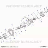REAR SUSPENSION HUBS, CARRIER AND BRAKE DISC