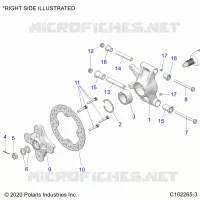 REAR SUSPENSION HUBS, CARRIER AND BRAKE DISC