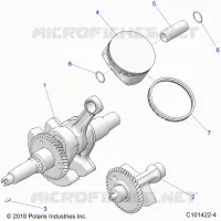 ENGINE, CRANKSHAFT, PISTON AND BALANCE SHAFT