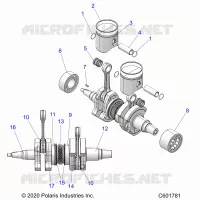 ENGINE, PISTON AND CRANKSHAFT