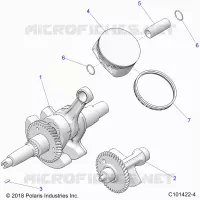 ENGINE, CRANKSHAFT, PISTON AND BALANCE SHAFT