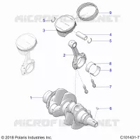 ENGINE, CRANKSHAFT AND PISTON